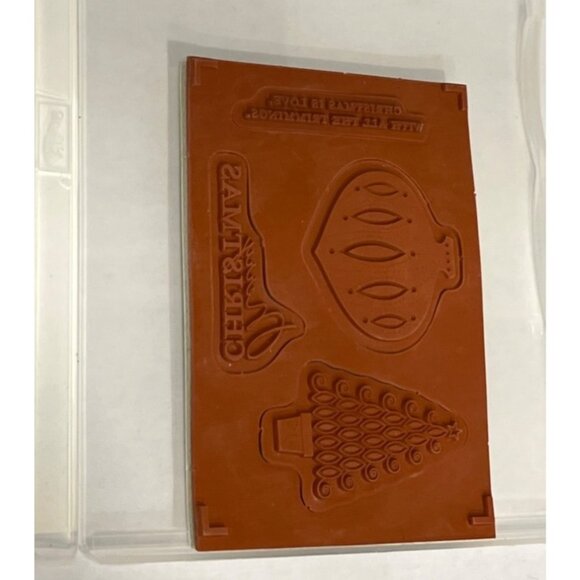 Stampin Up! 120594 Contempo Christmas Rubber Stamp Set OF 4 LOVE ORNAMENT TREE - Picture 3 of 3